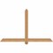 Ekena Millwork Eugene Smooth Timber Gable Bracket, Western Red Cedar, 60"W x 38"H x 3 1/2"D x 3 1/2"F, 15/12 Pitch GBW060X38X0404EUG00SWR - alternate 1